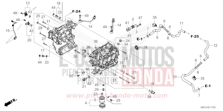 CYLINDER BLOCK for Gold Wing PEAL DEEP MUD GRAY (NHC47B) from 2021